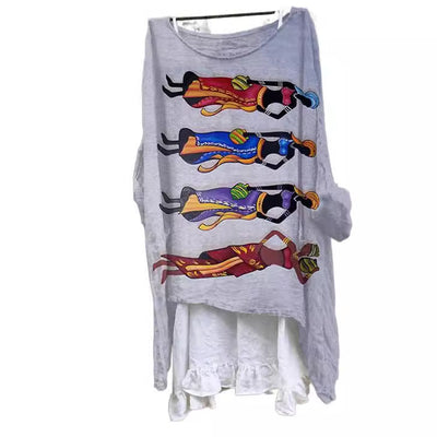 Blusa Casual Estampada de Manga Larga para Mujer - Image 5