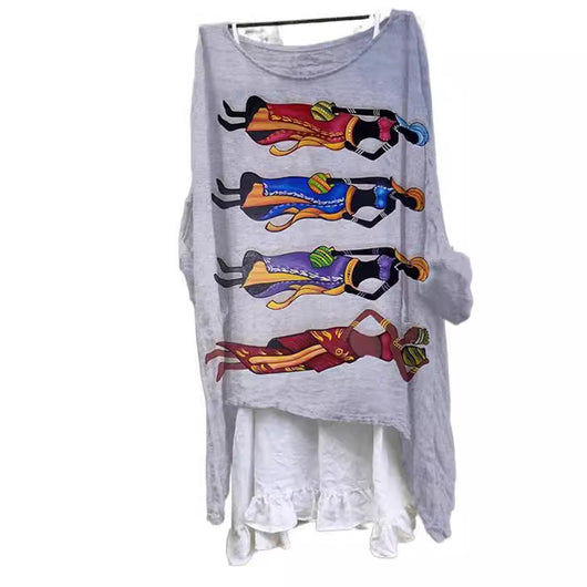 Blusa Casual Estampada de Manga Larga para Mujer - Image 5
