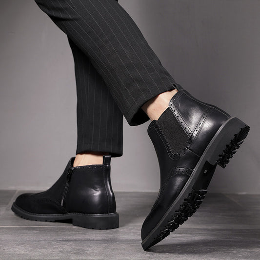 Botas de Cuero con Cierre Británicas Punta Afilada - Image 2