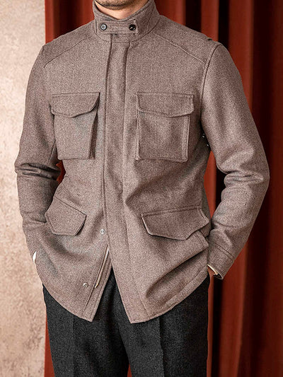 Chaqueta Safari de Lana Slim Fit para Hombre - Image 4