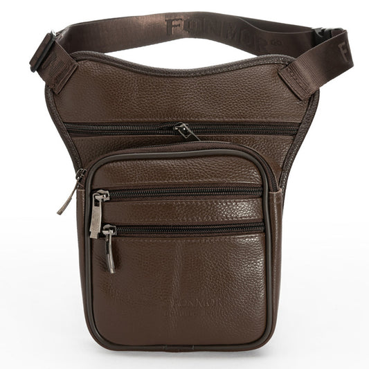 Bolsa de Ciclismo Retro en Cuero Genuino para Deportes al Aire Libre