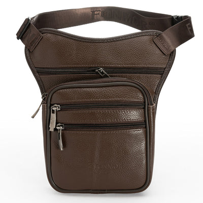 Bolsa de Ciclismo Retro en Cuero Genuino para Deportes al Aire Libre