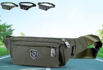 Riñonera Deportiva Nylon para Hombre - Bolsa de Hombro Versátil