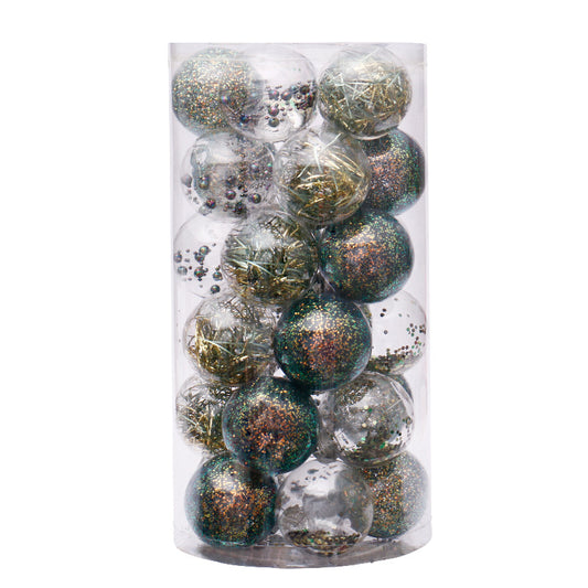 Set de Esferas Navideñas Transparentes con Colgante