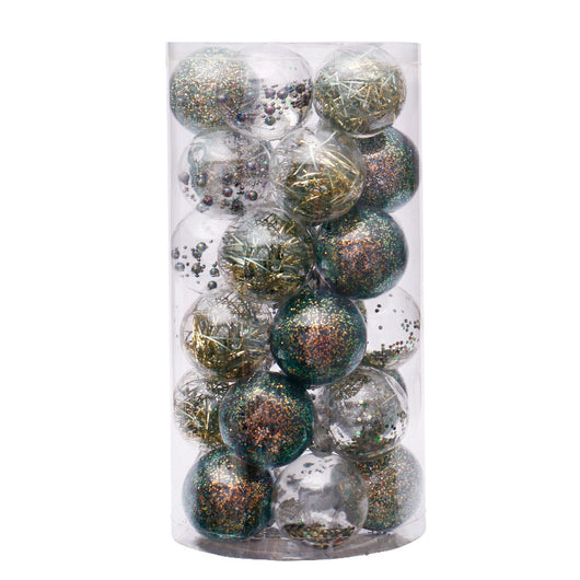 Set de Esferas Navideñas Transparentes con Colgante