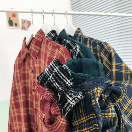 Camisa Tipo Jacket de Cuadros Flanela Estilo Americano para Hombre - Image 11