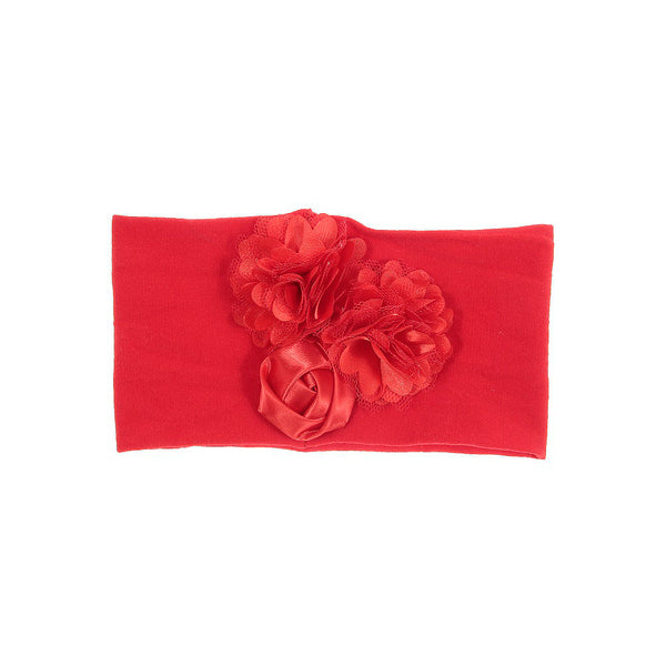 Diadema para Bebé con Flor de Satén y Malla