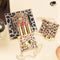 Set de Labial Mousse Estampado Leopardo con Espejo y Cadena