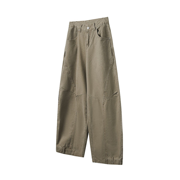 Pantalones Khaki Premium Deconstrucción Retro Pierna Ancha para Hombre - Image 6