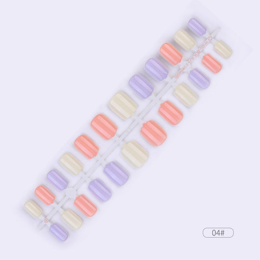 Uñas Postizas Adhesivas de Colores Sólidos - Set de 24 Piezas - Image 8
