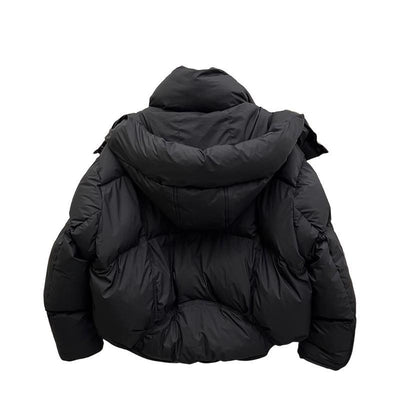 Chaqueta Acolchada Suelta con Capucha para Mujer - Image 3