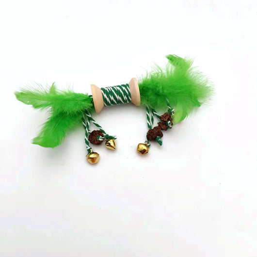 Juguete Interactivo para Gatos con Plumas, Campanas y Texturas de Masticación - Image 8