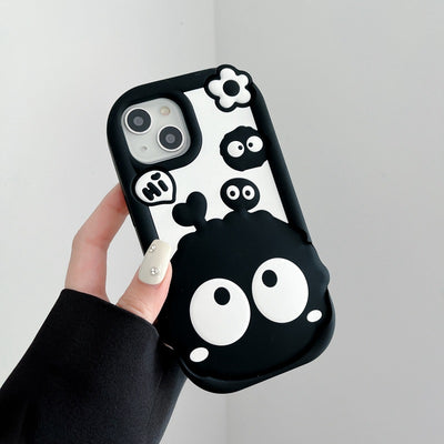 Funda de Teléfono de Silicona con Flores 3D en Relieve - Image 2