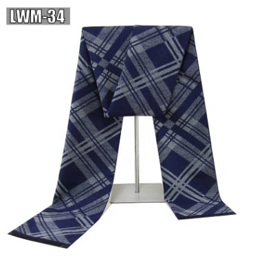 Bufanda de Cachemira Cuadros Hombre Estilo Europeo para Otoño e Invierno - Image 47