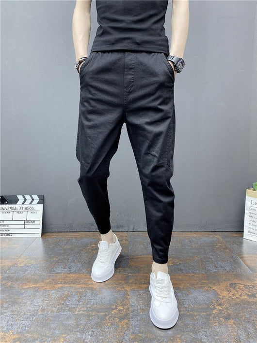 Pantalones Harem Tobilleros Ajustados de Cintura Elástica - Image 34