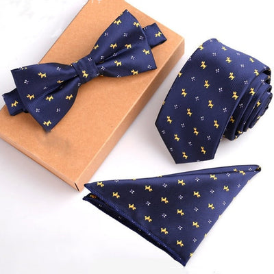 Conjunto de Corbata Azul Marino para Negocios - Image 2
