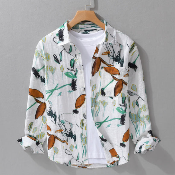 Camisa Casual Ancha Versátil para Hombre
