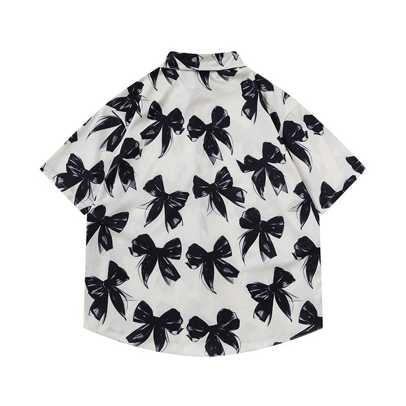 Camisa Estampada con Moño para Hombre y Mujer