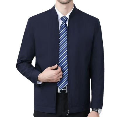 Chaqueta de Cuello Alto Sin Planchado para Hombre - Image 3