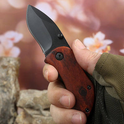 Cuchillo Plegable de Acero Inoxidable Portátil con Llavero - Image 3