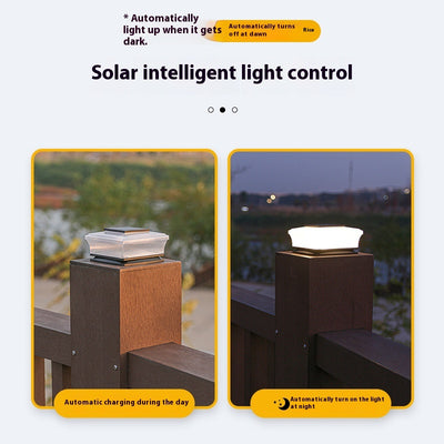 Luminarias Solares de Columna Cuadrada para Patios y Jardines - Image 4