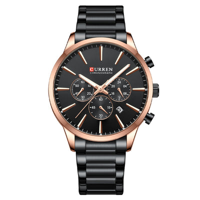 Reloj de Negocios Impermeable para Hombre con Calendario de Seis Manecillas - Image 4
