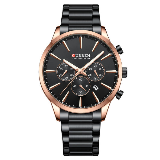 Reloj de Negocios Impermeable para Hombre con Calendario de Seis Manecillas - Image 4