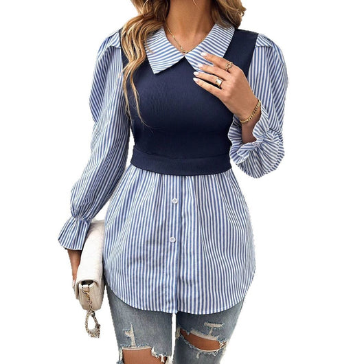Camisa Patchwork Tejida - Elegancia y Sofisticación - Image 7