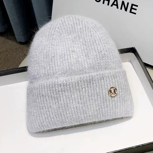 Gorro Tejido Mujer Invierno con Forro Polar - Abrigo Grueso Versátil