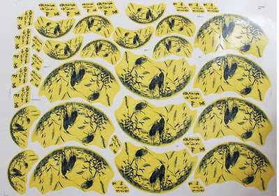 Sheet of gold ceramic decals with ornate, symmetrical designs, ideal for pottery and craft decoration. - Image 14