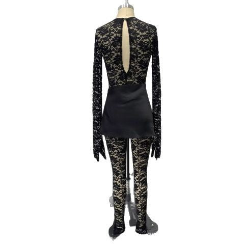 Conjunto Sensual de Encaje Transparente con Recortes Estratégicos - Image 5