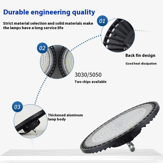 Lámpara Colgante Industrial UFO Impermeable para Talleres y Espacios de Trabajo - Image 2