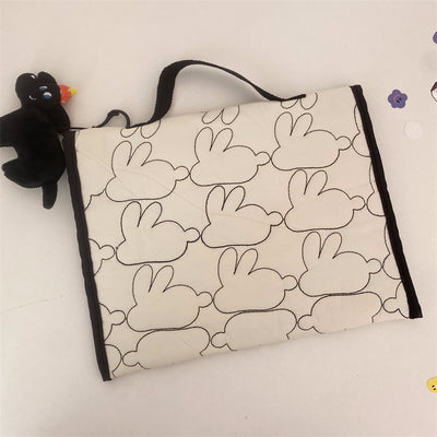 Bolsa Portátil para Tablet con Patrón de Conejo Bordado - Image 17