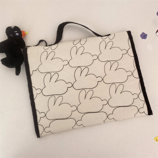 Bolsa Portátil para Tablet con Patrón de Conejo Bordado - Image 17