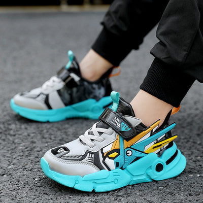 Zapatillas Deportivas Infantiles de Cuero con Velcro - Comodidad y Estilo para Niños - Image 3