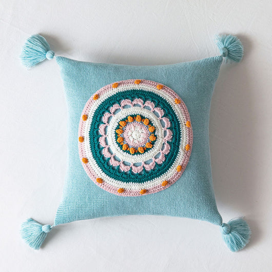 Funda de Cojín Tejida con Borlas para Sofá - Image 16