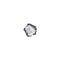 All-Plateado Tianhuo-Cut Firework-Cut Thorn Rose EarringsAnti-Oxidation Unisex Retro Estilo Negro 1PC 6mm