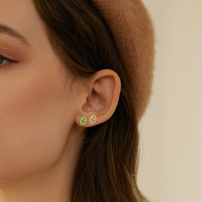 Aretes de Plata 925 con Topacio Natural y Peridoto - Joyería Fina de Lujo - Image 3