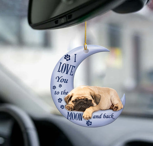 Adorno Colgante Perro Durmiente Ángel - Decoración Acrílica para Hogar y Automóvil