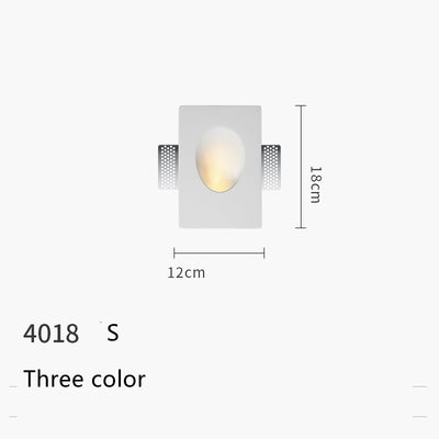 Aplique de Pared Empotrado Minimalista Yeso Natural sin Marco - Image 18