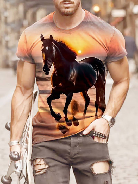 Camiseta Manga Corta con Impresión 3D para Hombre - Image 7