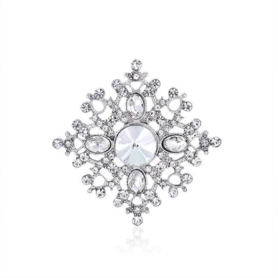 Broche Cuadrado de Aleación con Diamantes - Image 4