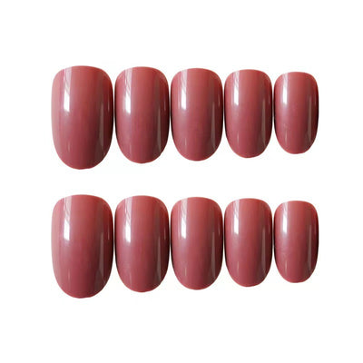 Pegatinas de Uñas Largas Marrón Camafeo Oscuro - Image 10