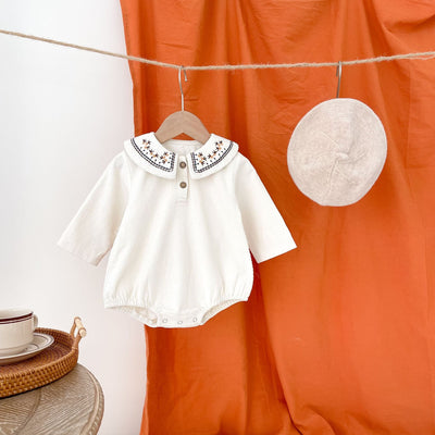 Romper de Pana con Cuello Bordado y Mangas Largas - Image 9