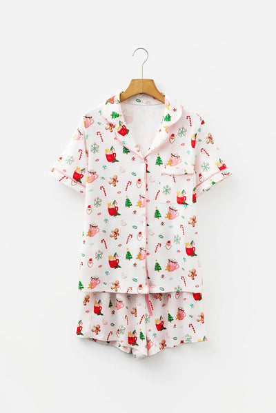 Pijama Navideño Espíritus Blancos - Conjunto Corto 2 Piezas - Image 7