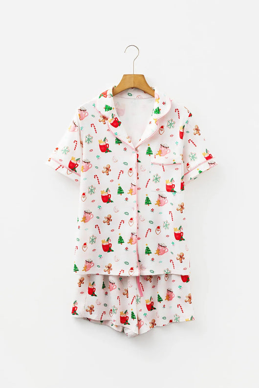 Pijama Navideño Espíritus Blancos - Conjunto Corto 2 Piezas - Image 7
