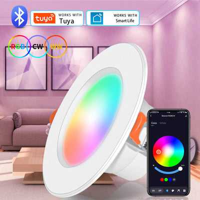 Foco Inteligente Bluetooth con Parlante, Control por Voz y Luz RGB Regulable