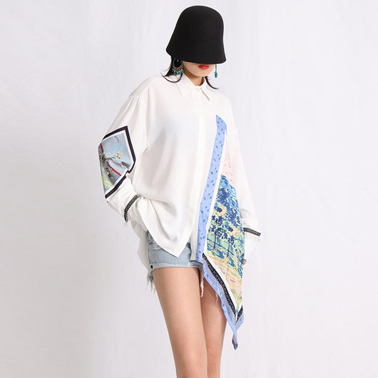 Blusa Larga Estampada con Diseño Artístico para Mujer - Image 22