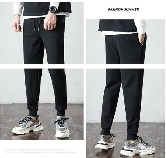 Pantalones de Algodón con Puños Fruncidos - Image 8