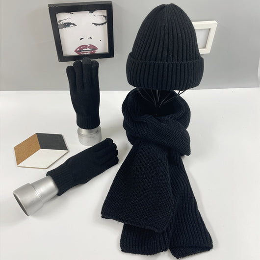 Conjunto de Abrigo Tricotado: Bufanda, Gorro y Guantes - Image 17